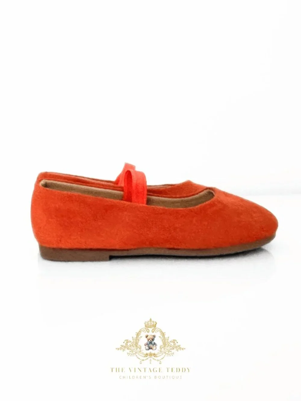 NWT Adorable Girls Ballerina Flats Children's Shoes Baby ToddlerKids Orange 11.5